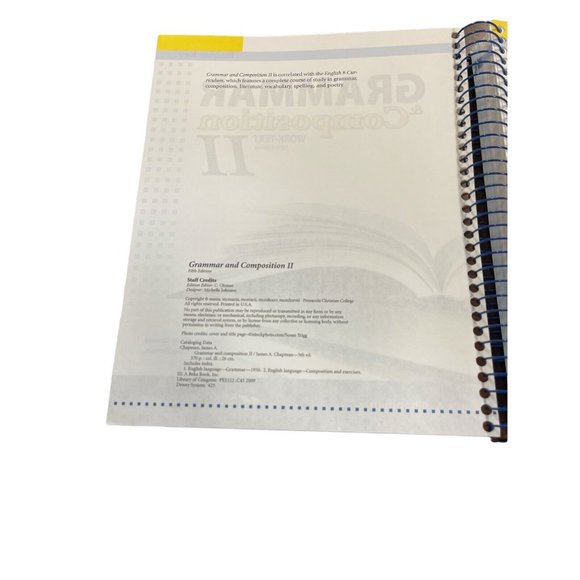 A Beka Grammar Composition II Work Text Teachers Key Language Arts Homeschool - Picture 3 of 3